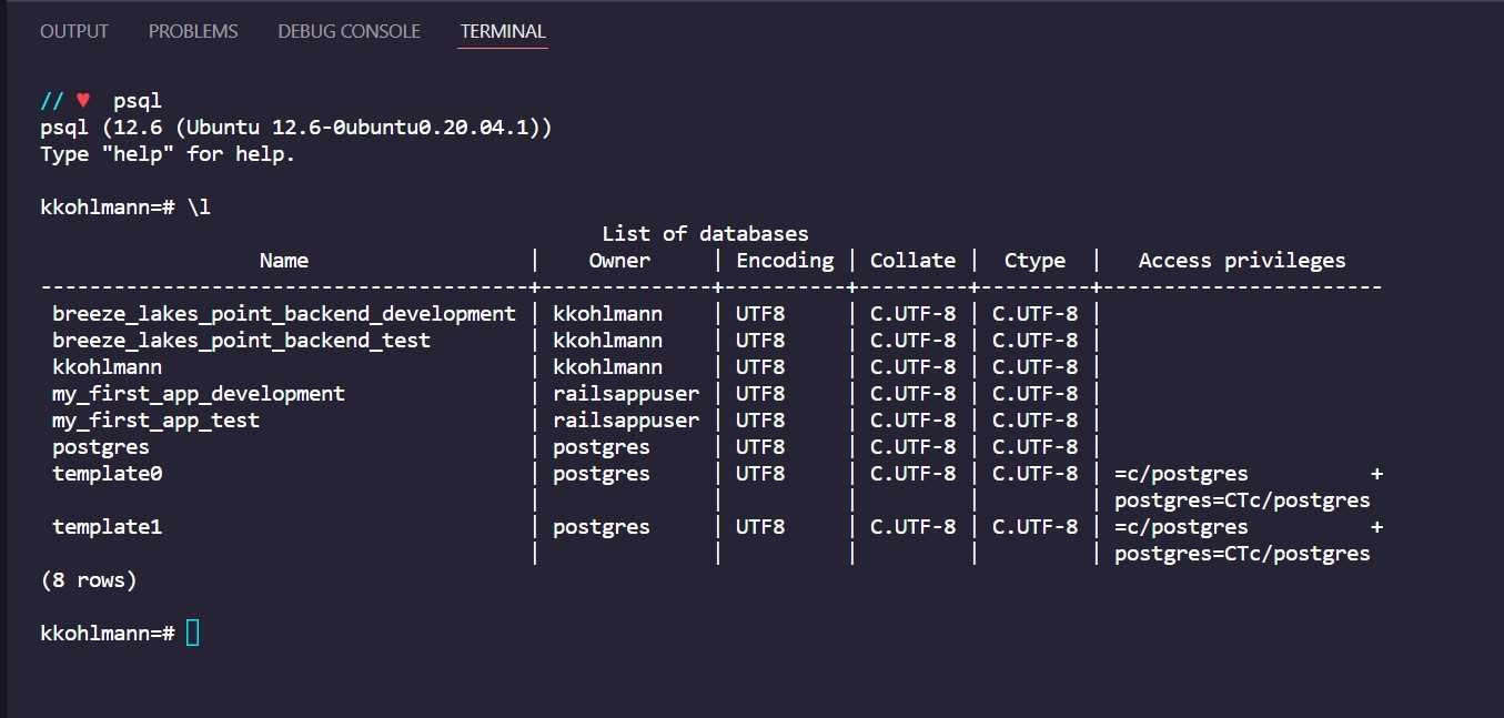 Basic PostgreSQL On The Command Line Kristen s Developer Blog